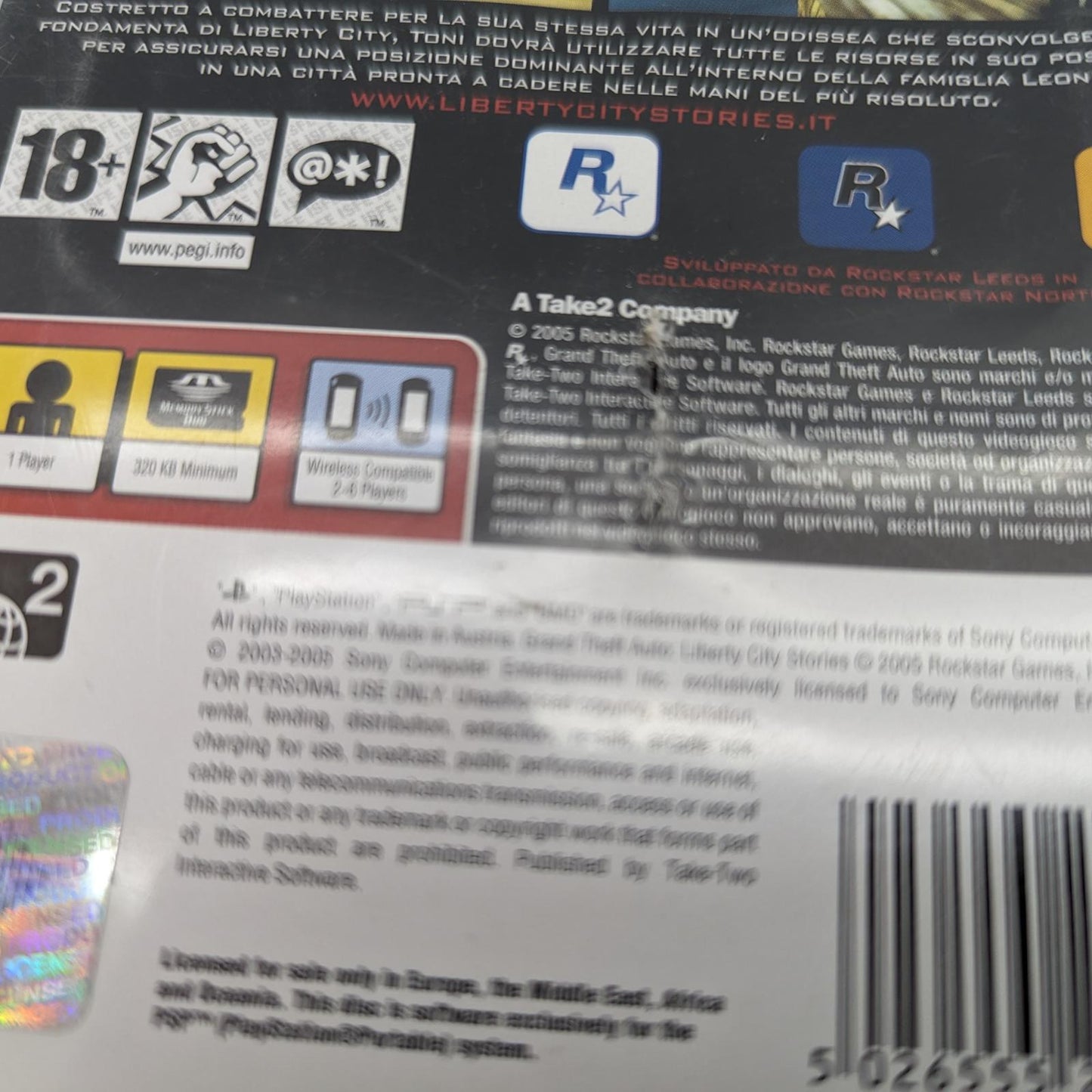 Grand Theft Auto Liberty City Stories - Sony PSP - Complete