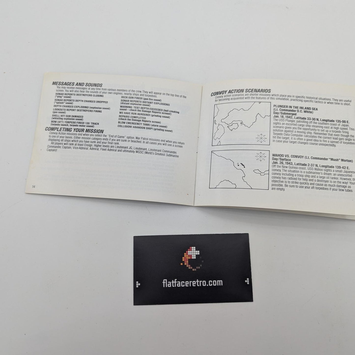 Silent Service - Nintendo NES - Manual Only