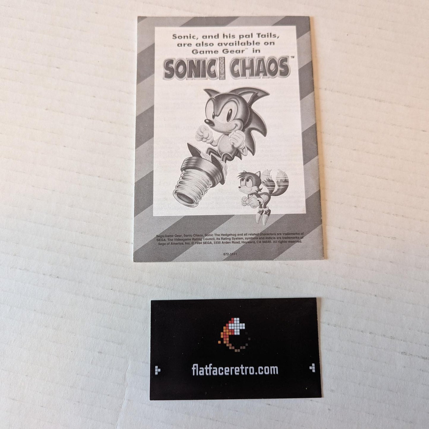 Sonic Spinball - Sega Game Gear - Manual Only