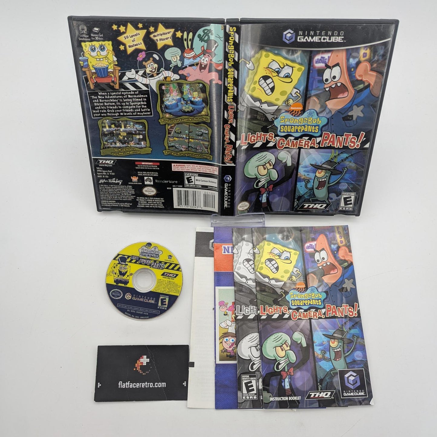 SpongeBob SquarePants Lights Camera Pants - Nintendo Gamecube - Complete