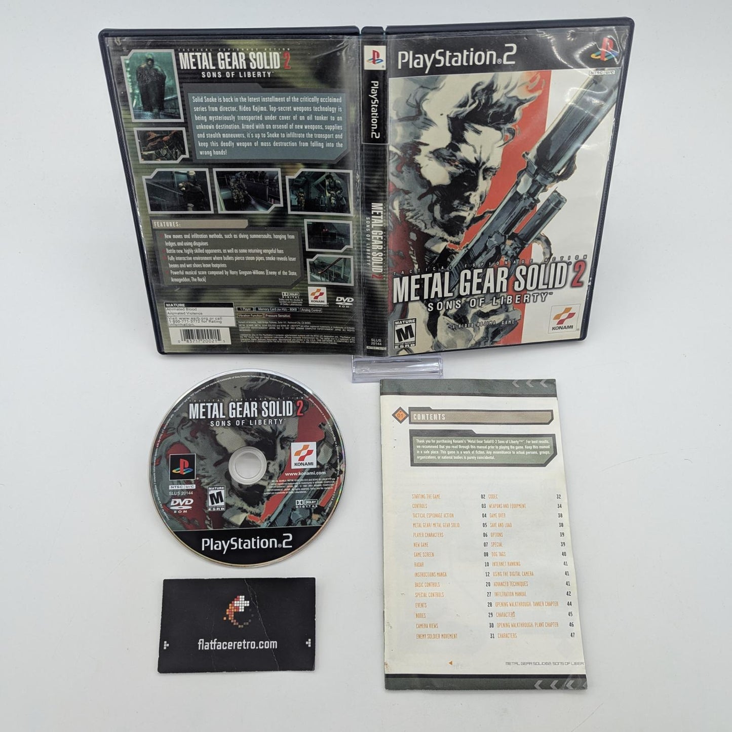 Metal Gear Solid 2 - Sony PlayStation 2 - Complete