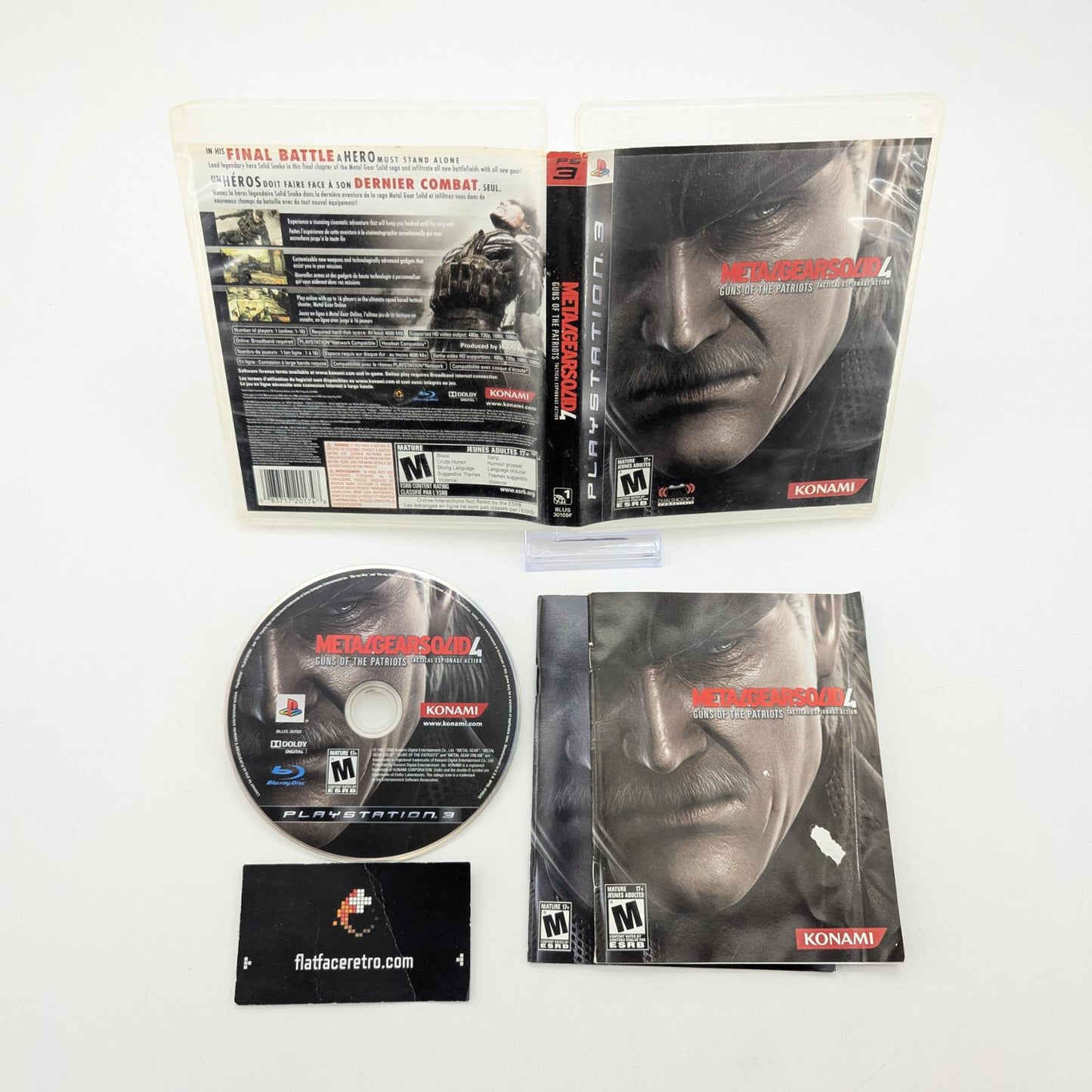 Metal Gear Solid 4 Guns of the Patriots - Sony PlayStation 3 - Complete