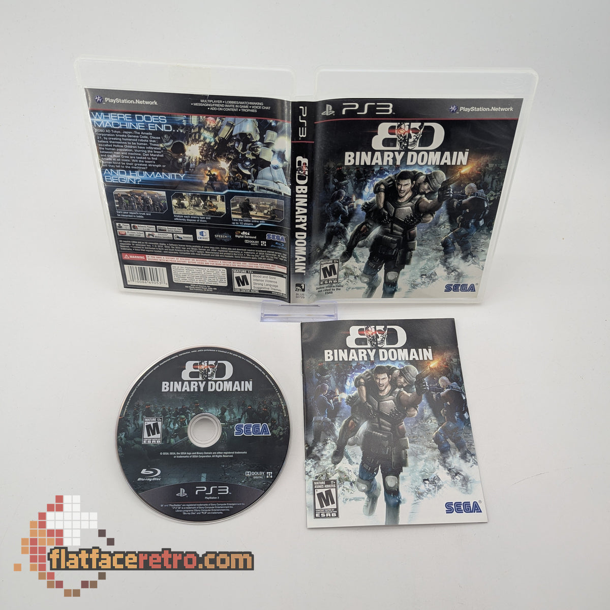 Binary Domain - Sony PlayStation 3 - Complete