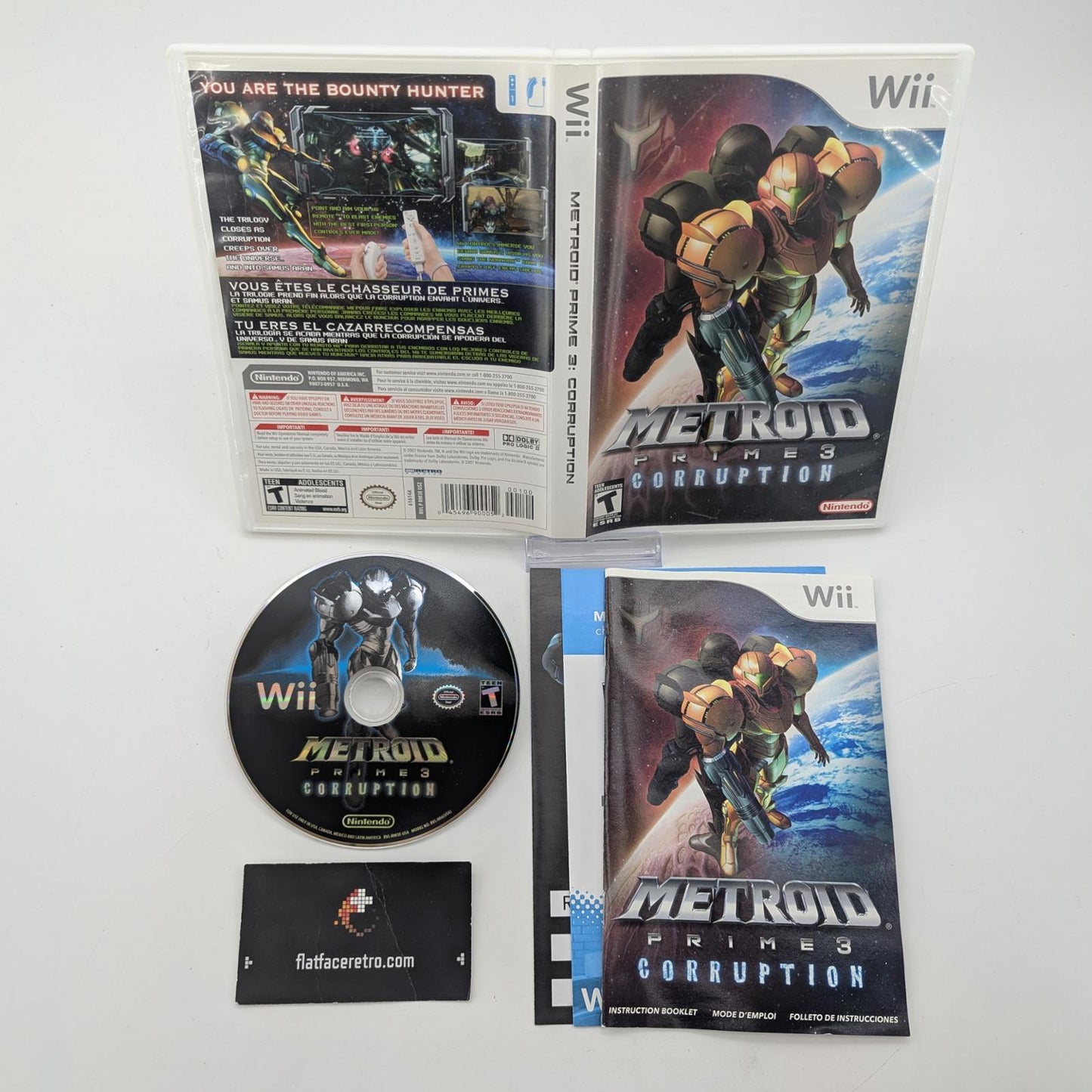 Metroid Prime 3 Corruption - Nintendo Wii - Complete