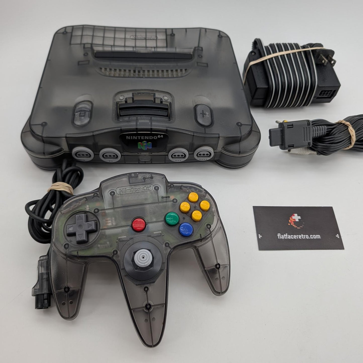 N64 Funtastic Smoke Black Console Lot - Nintendo 64 - Bundle items only