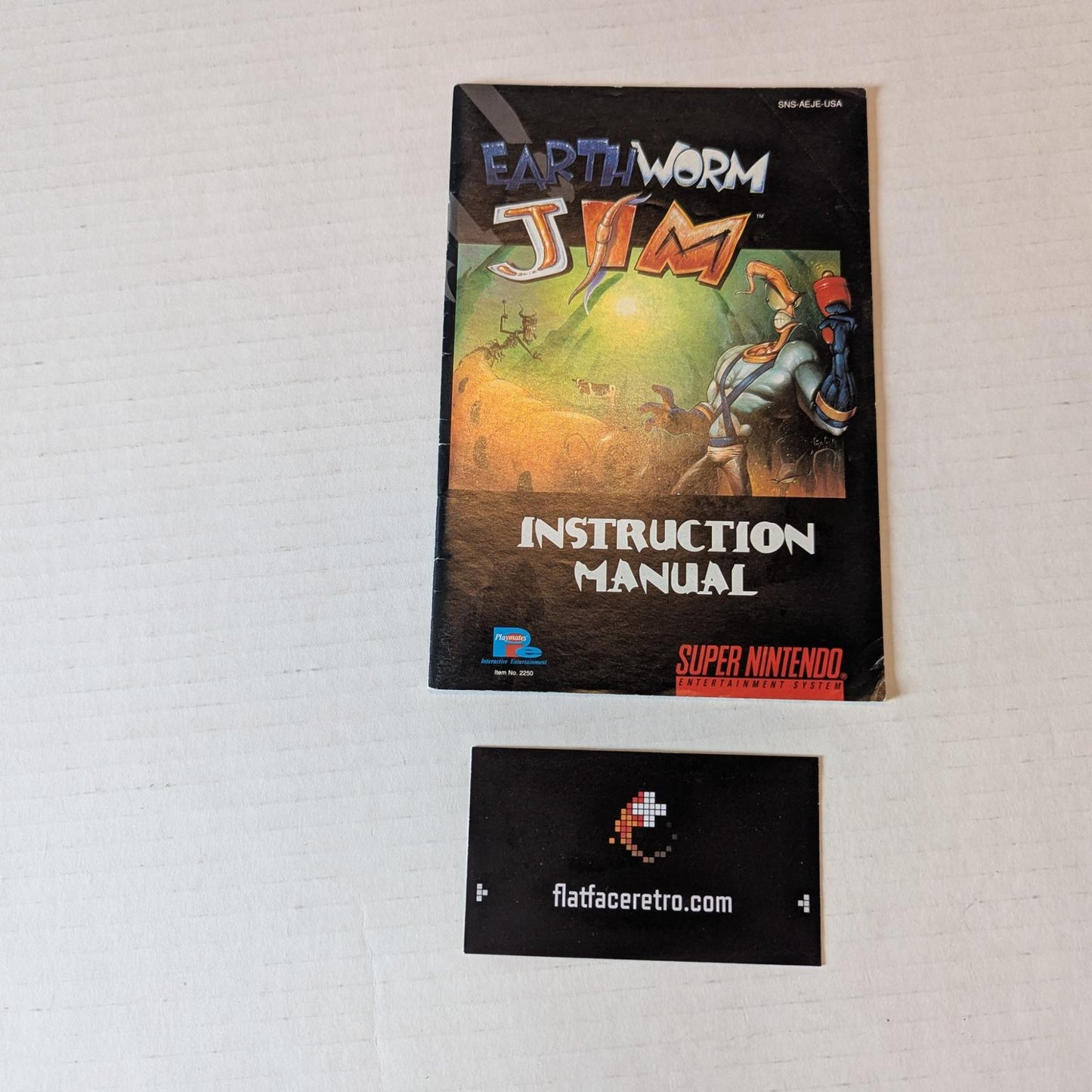 Earthworm Jim - Nintendo SNES - Manual Only