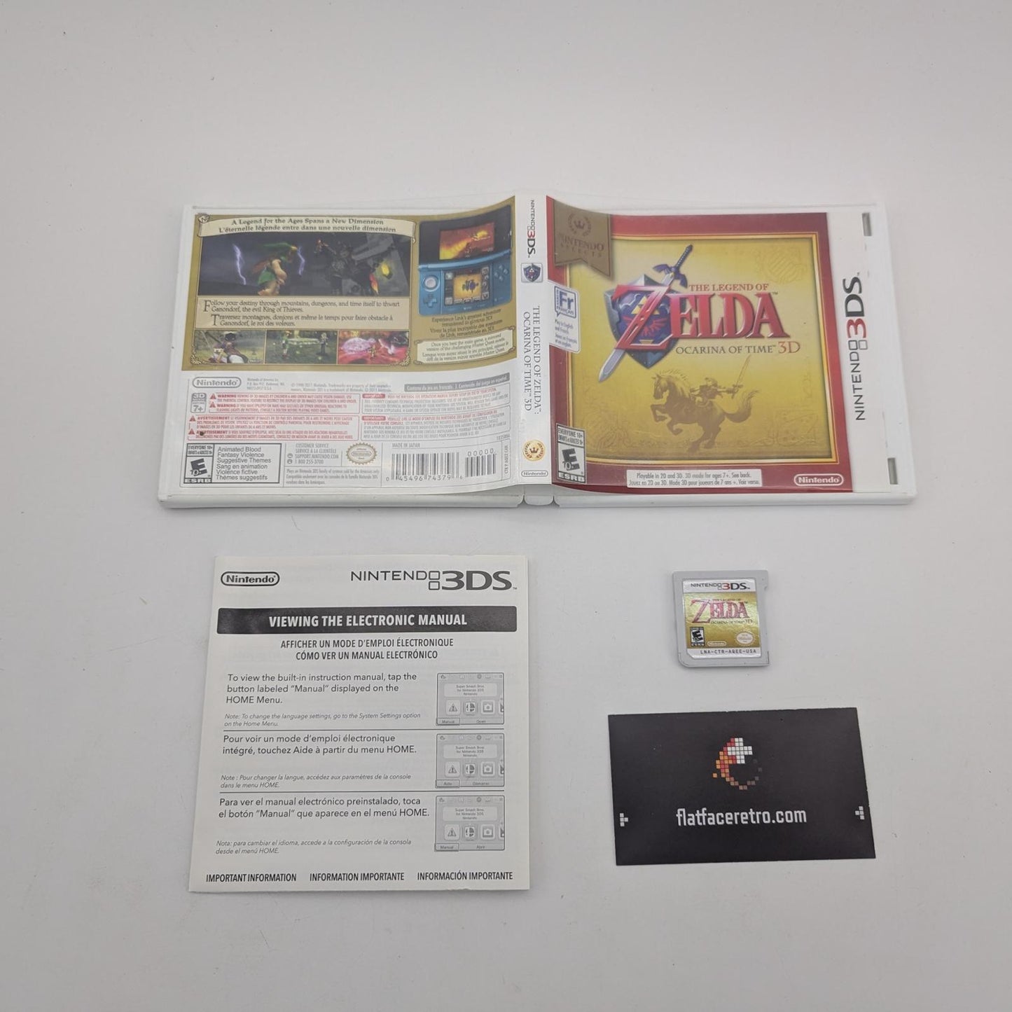 Zelda Ocarina of Time 3D [Nintendo Selects] - Nintendo 3DS - Complete