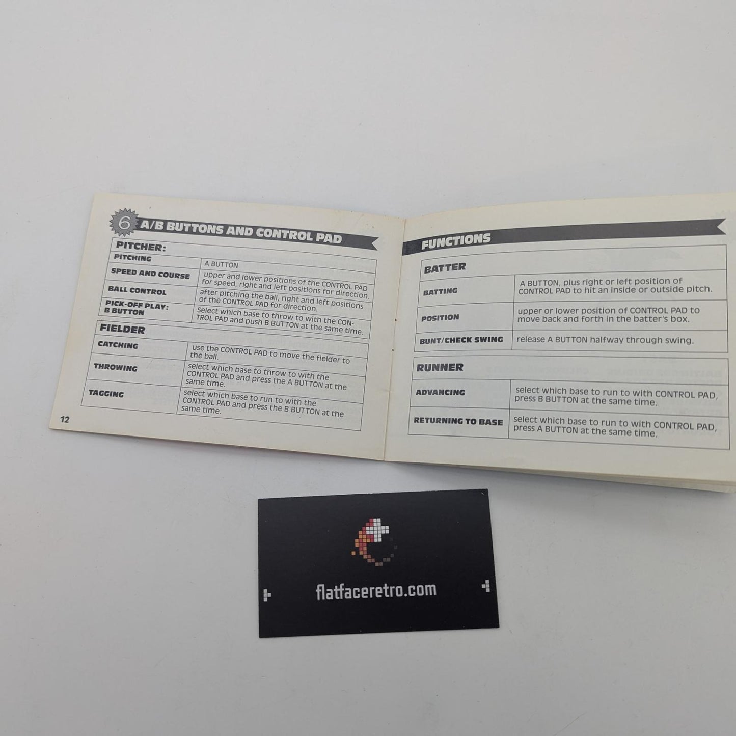 Major League Baseball - Nintendo NES - Manual Only