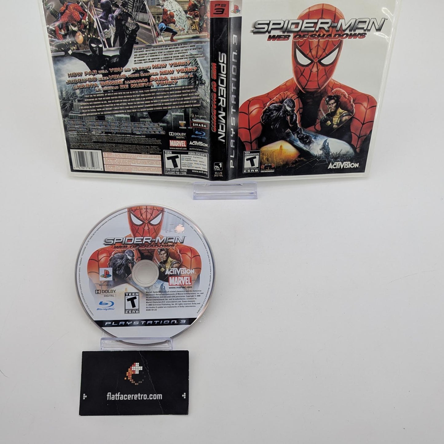 Spiderman Web of Shadows - Sony PlayStation 3 - Game and Box Only