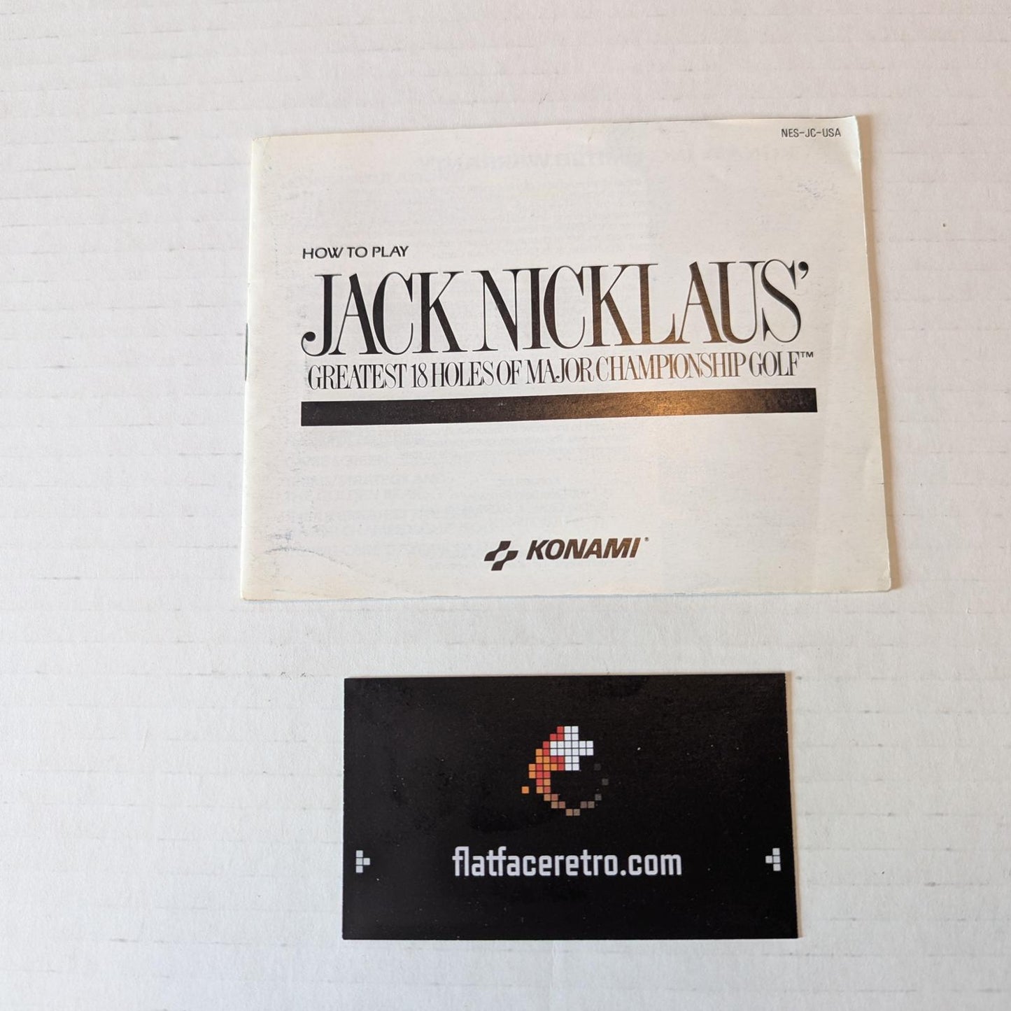 Jack Nicklaus Golf - Nintendo NES - Manual Only