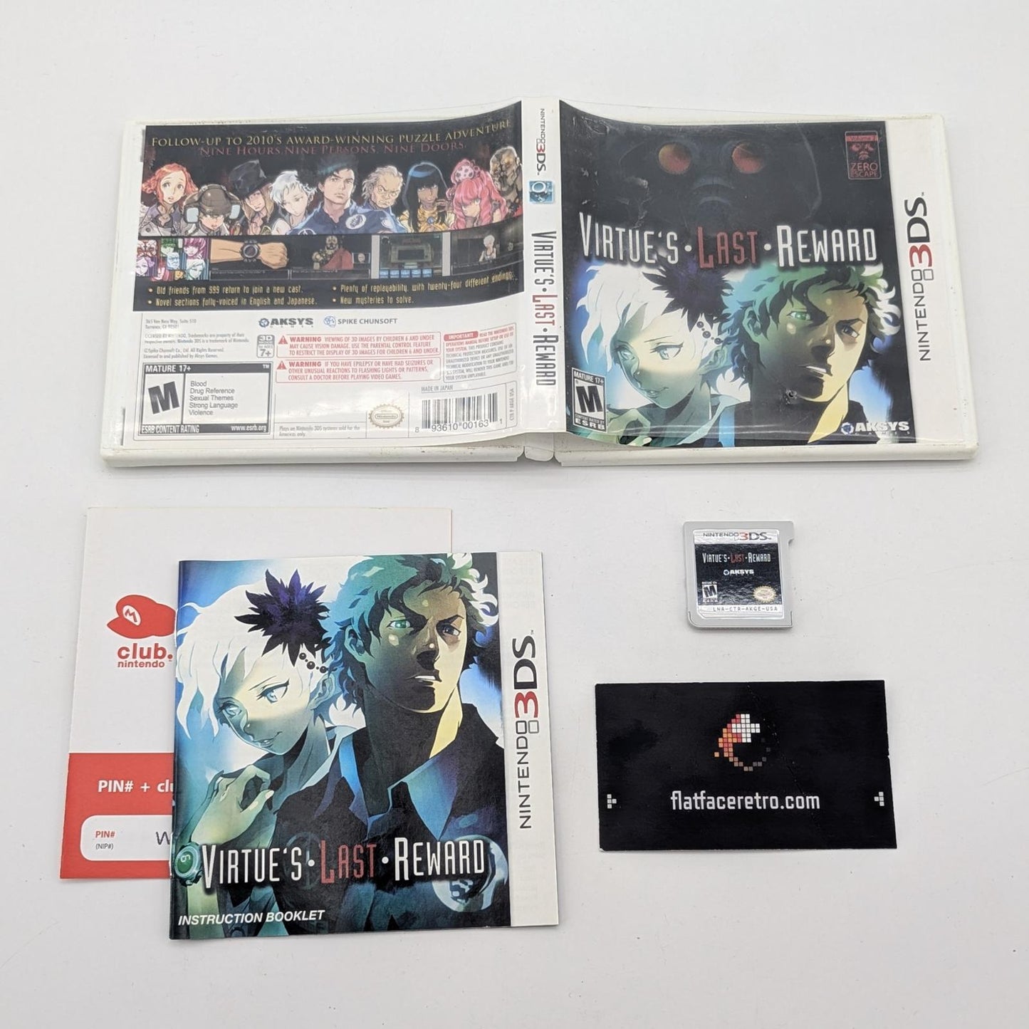 Zero Escape: Virtues Last Reward - Nintendo 3DS - Complete