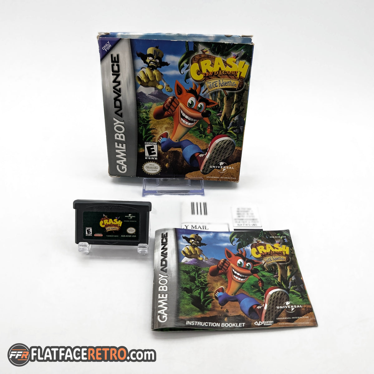 Crash Bandicoot the Huge Adventure - Nintendo Game Boy Advance - Complete