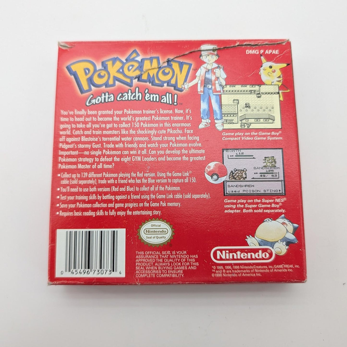 Pokemon Red - Nintendo Game Boy - Complete