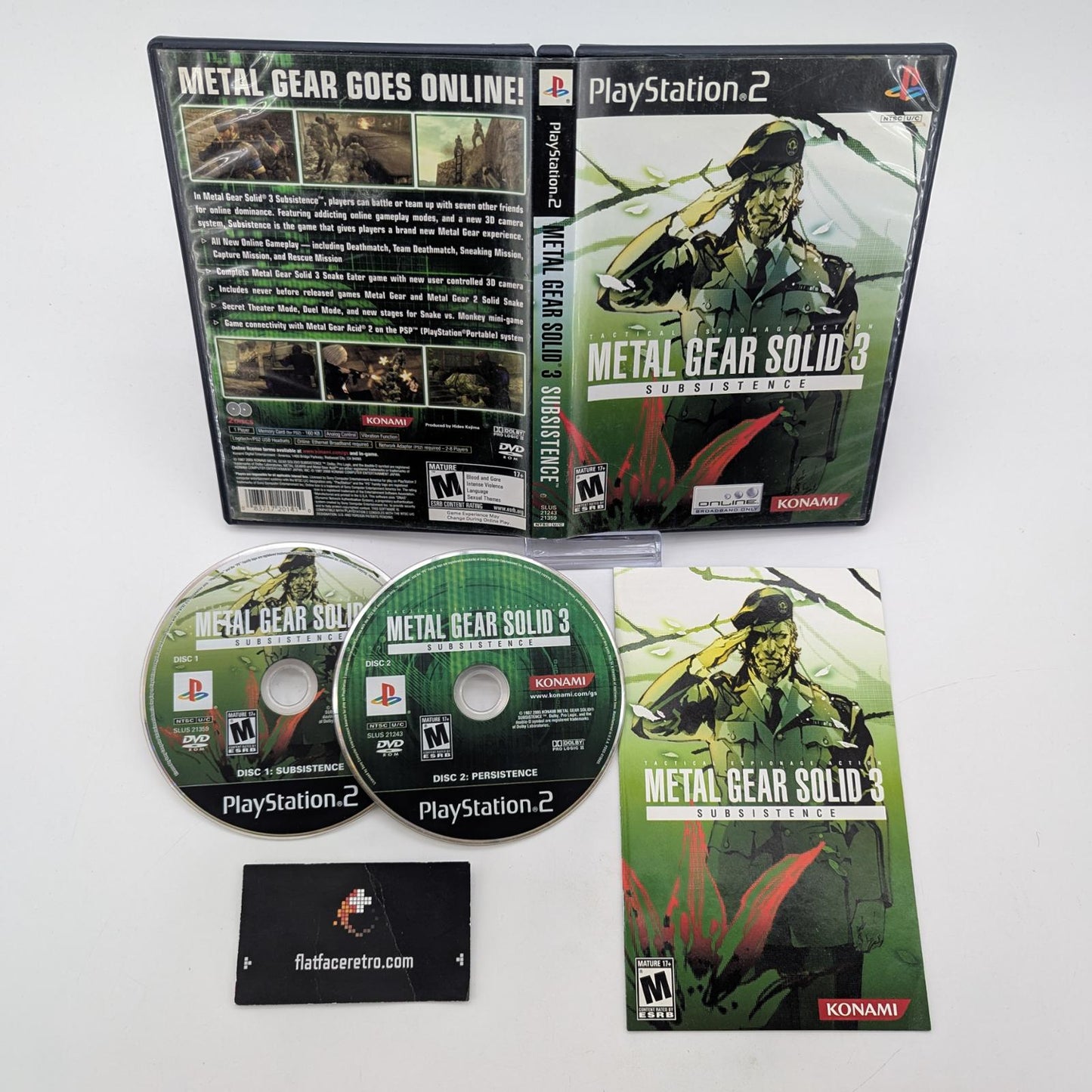Metal Gear Solid 3 Subsistence - Sony PlayStation 2 - Complete