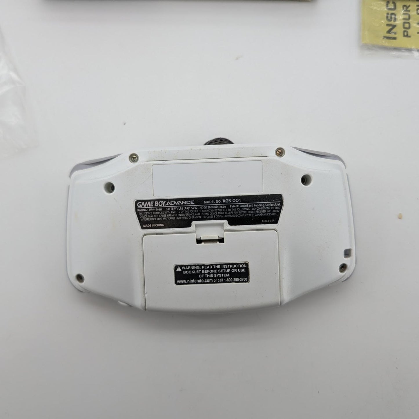 Game Boy Advance White System - Nintendo Game Boy Advance - Complete