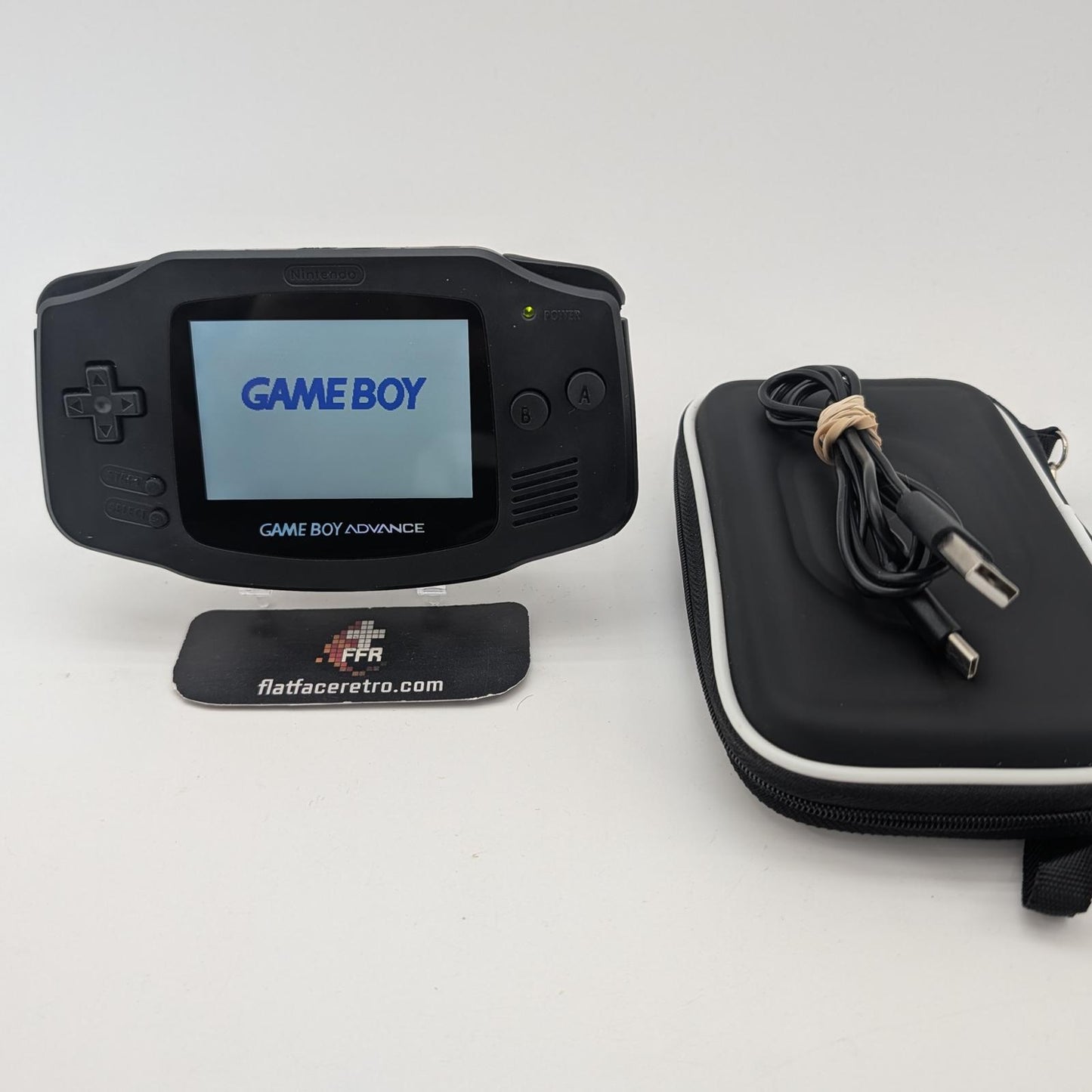 Game Boy Advance Modded IPS USB-C Rechargeable - All Black Style - Nintendo Game Boy Advance - Console Only