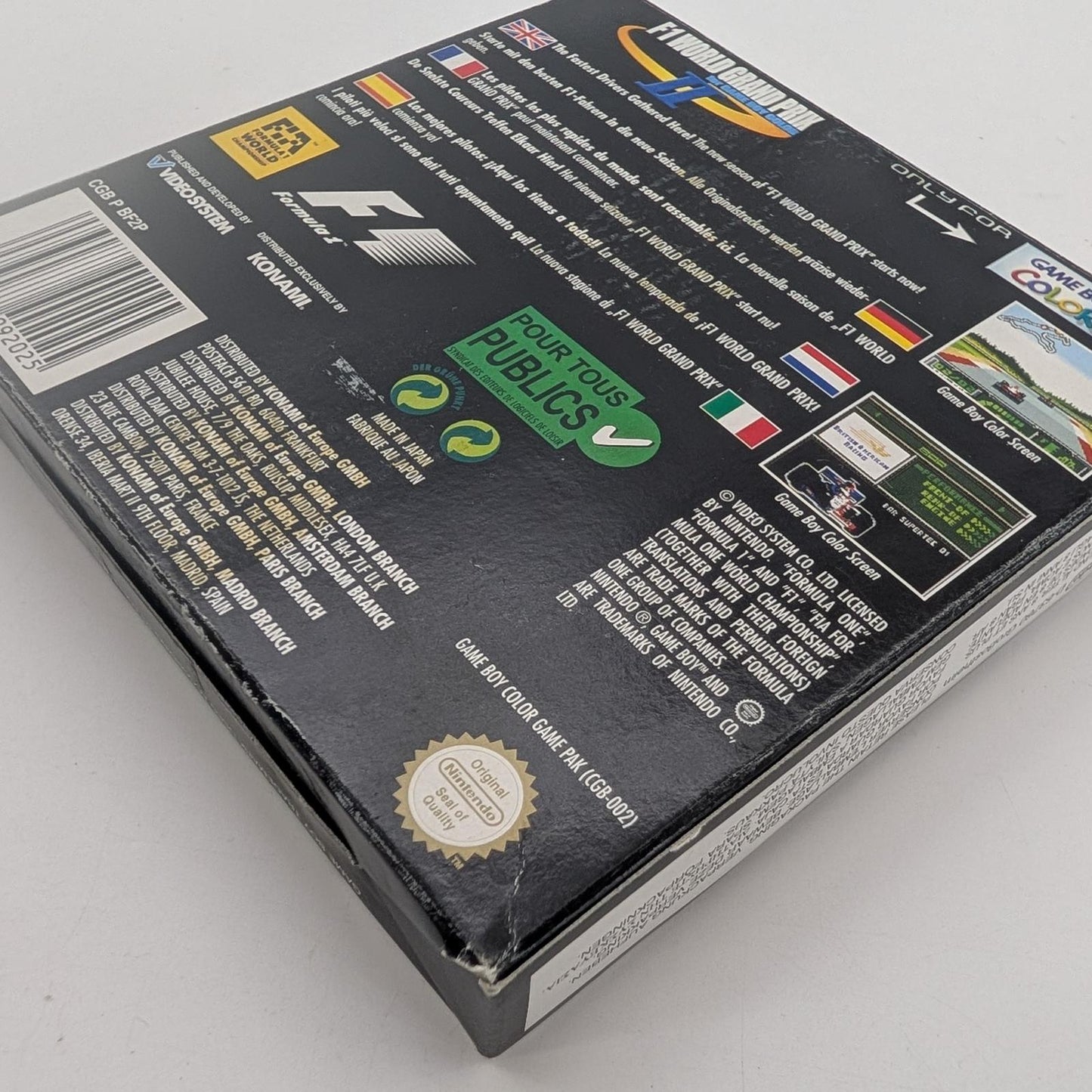 F1 World Grand Prix II - Nintendo Game Boy Color - Complete