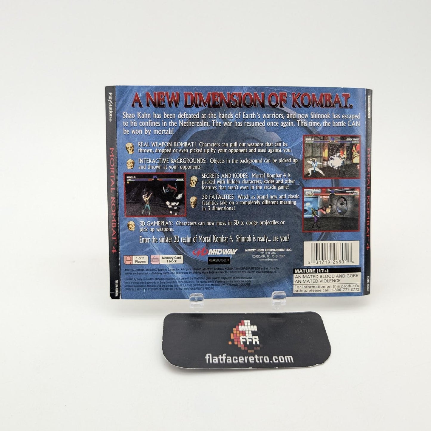 Mortal Kombat 4 - Sony PlayStation 1 - Box Only