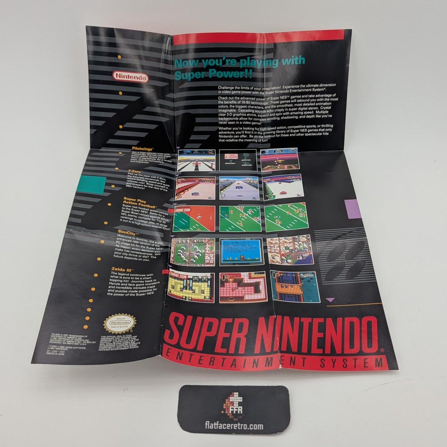 Nintendo Poster - Nintendo SNES - Manual Only