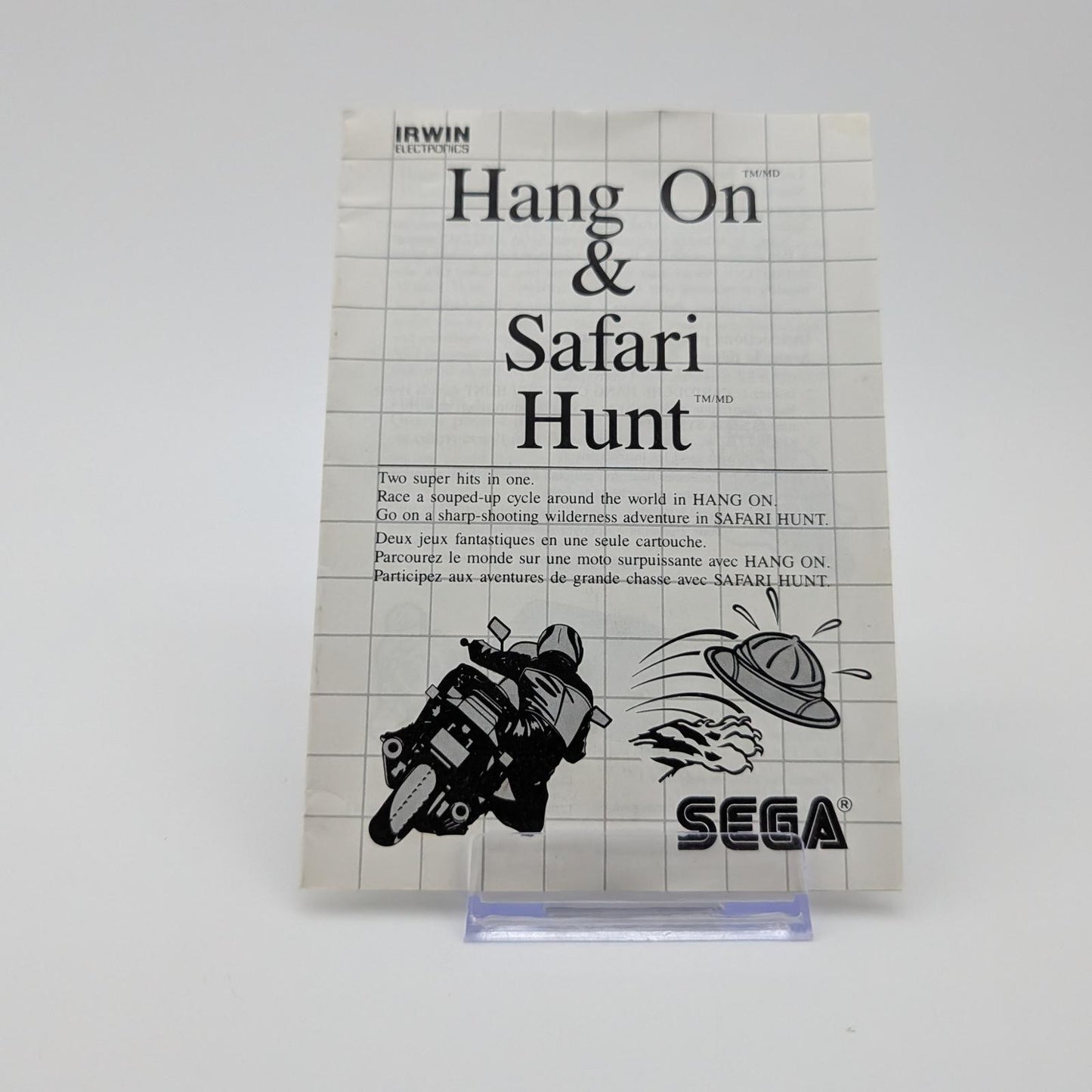 Hang-On and Safari Hunt - Sega Master System - Manual Only