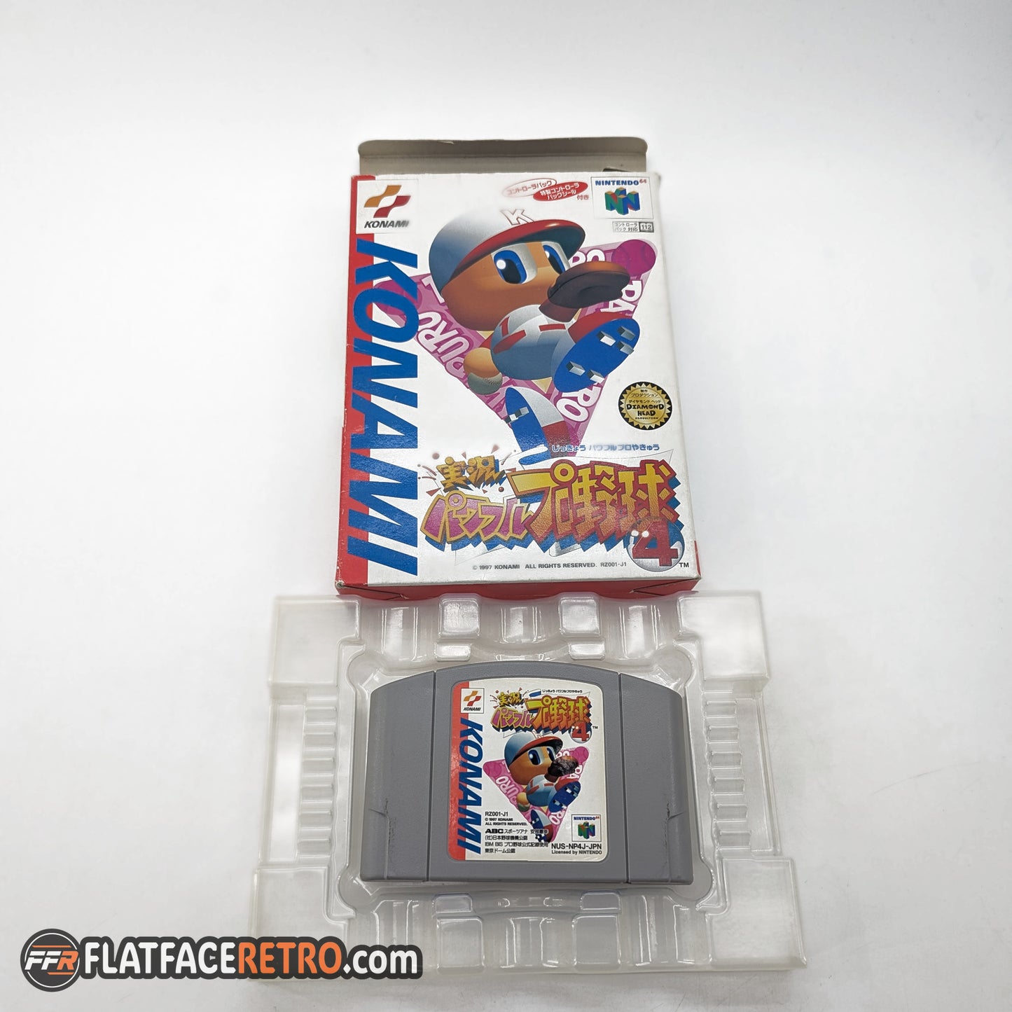 Jikkyou Powerful Pro Baseball 4 - Nintendo 64 Japan - Game and Box Only