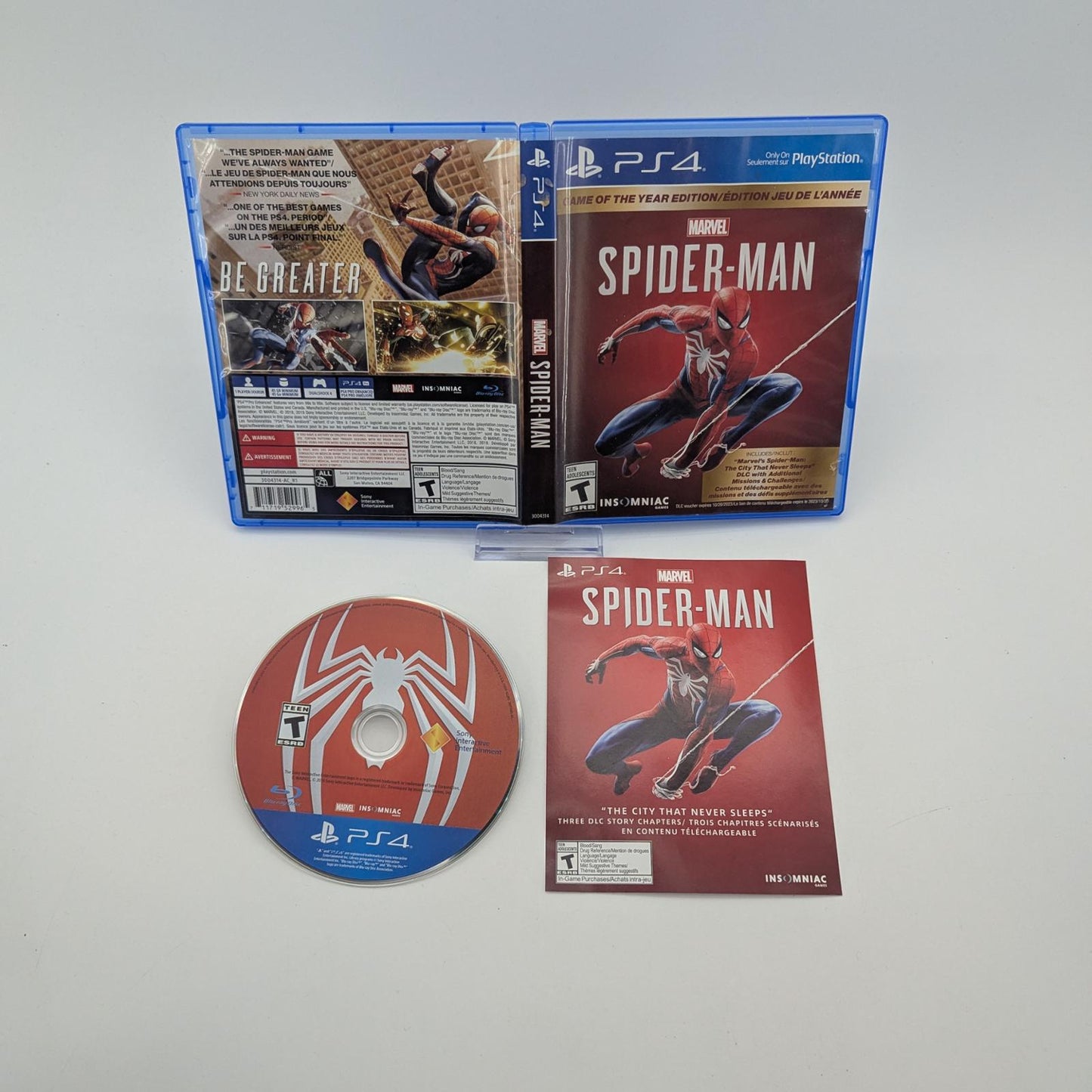 Marvel Spiderman [Game of the Year] - Sony PlayStation 4 - Complete
