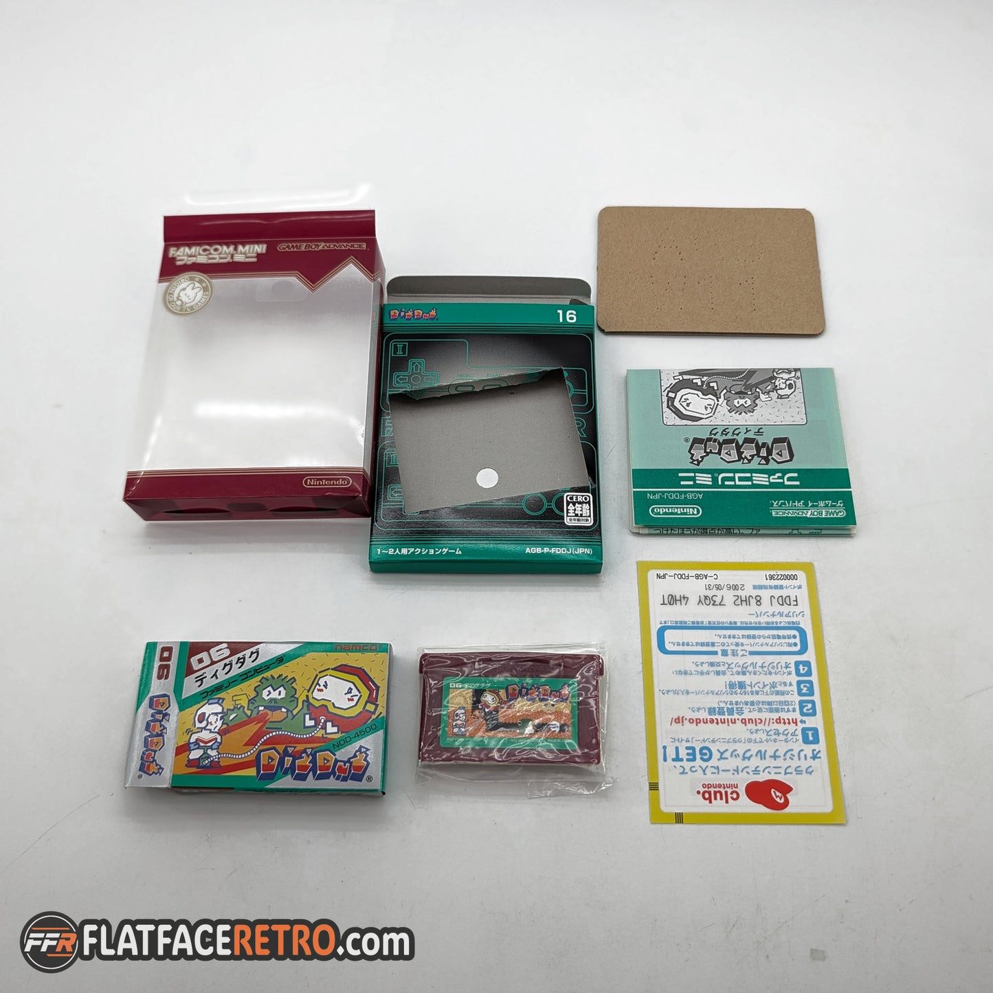Famicom Mini: Dig Dug - Nintendo Game Boy Advance Japan - Complete
