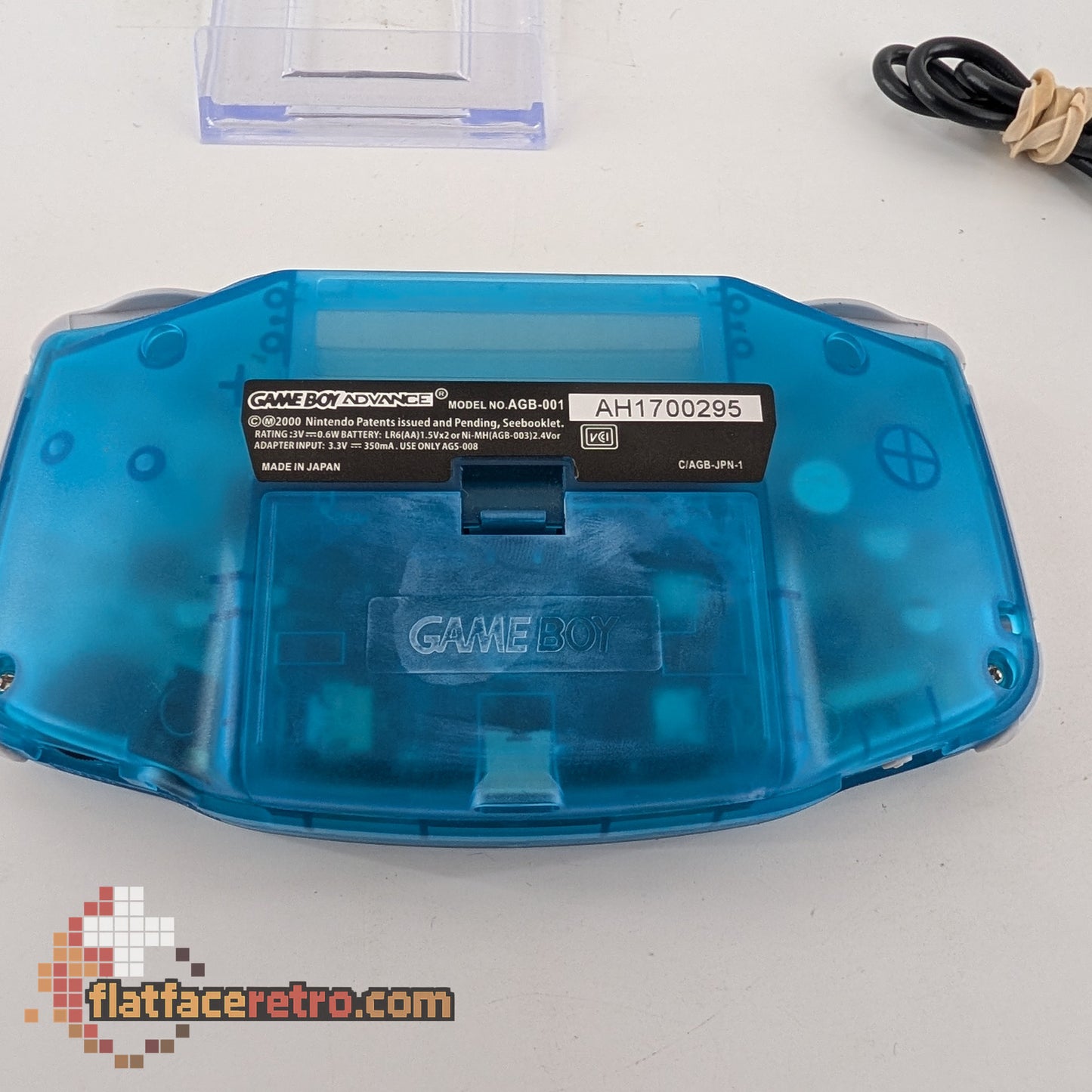 Game Boy Advance Modded IPS USB-C Rechargeable - Nightlight Clear Blue - Nintendo Game Boy Advance - Console Only