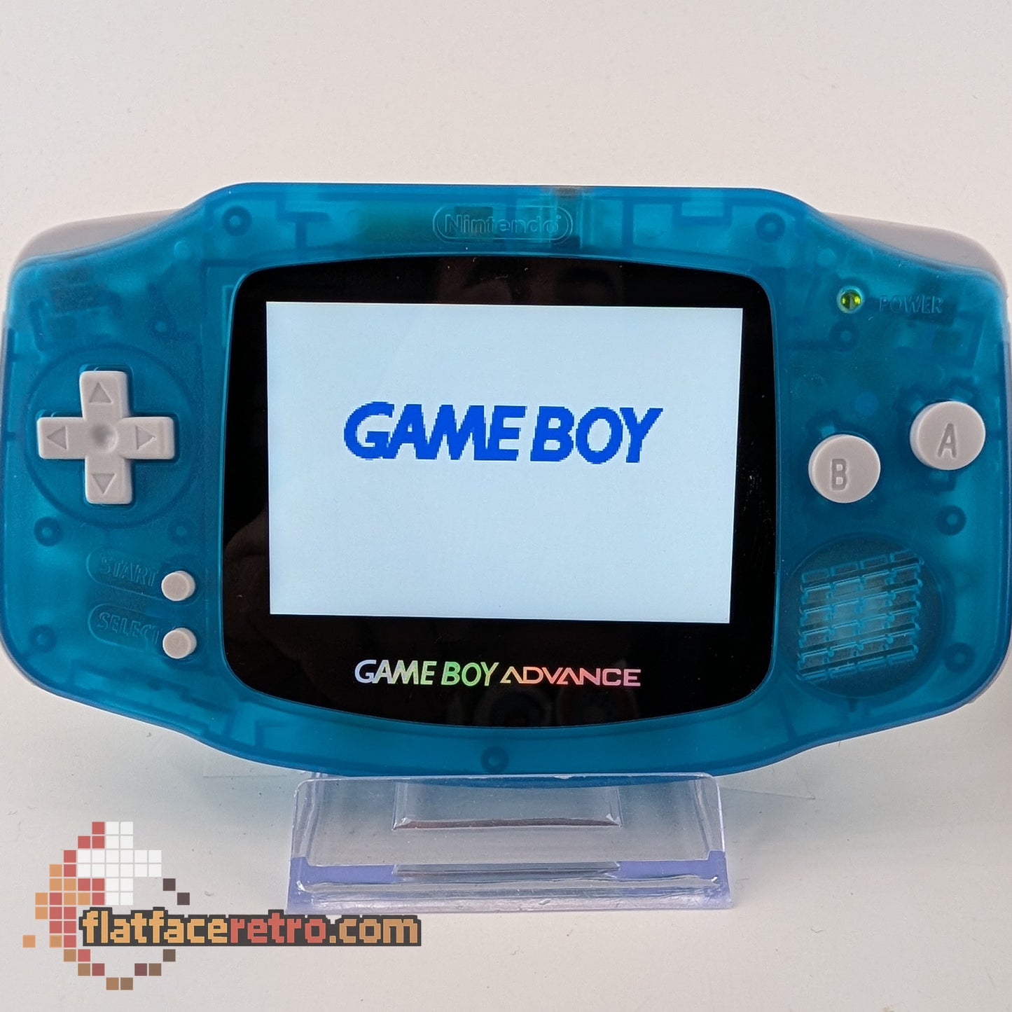 Game Boy Advance Modded IPS USB-C Rechargeable - Nightlight Clear Blue - Nintendo Game Boy Advance - Console Only