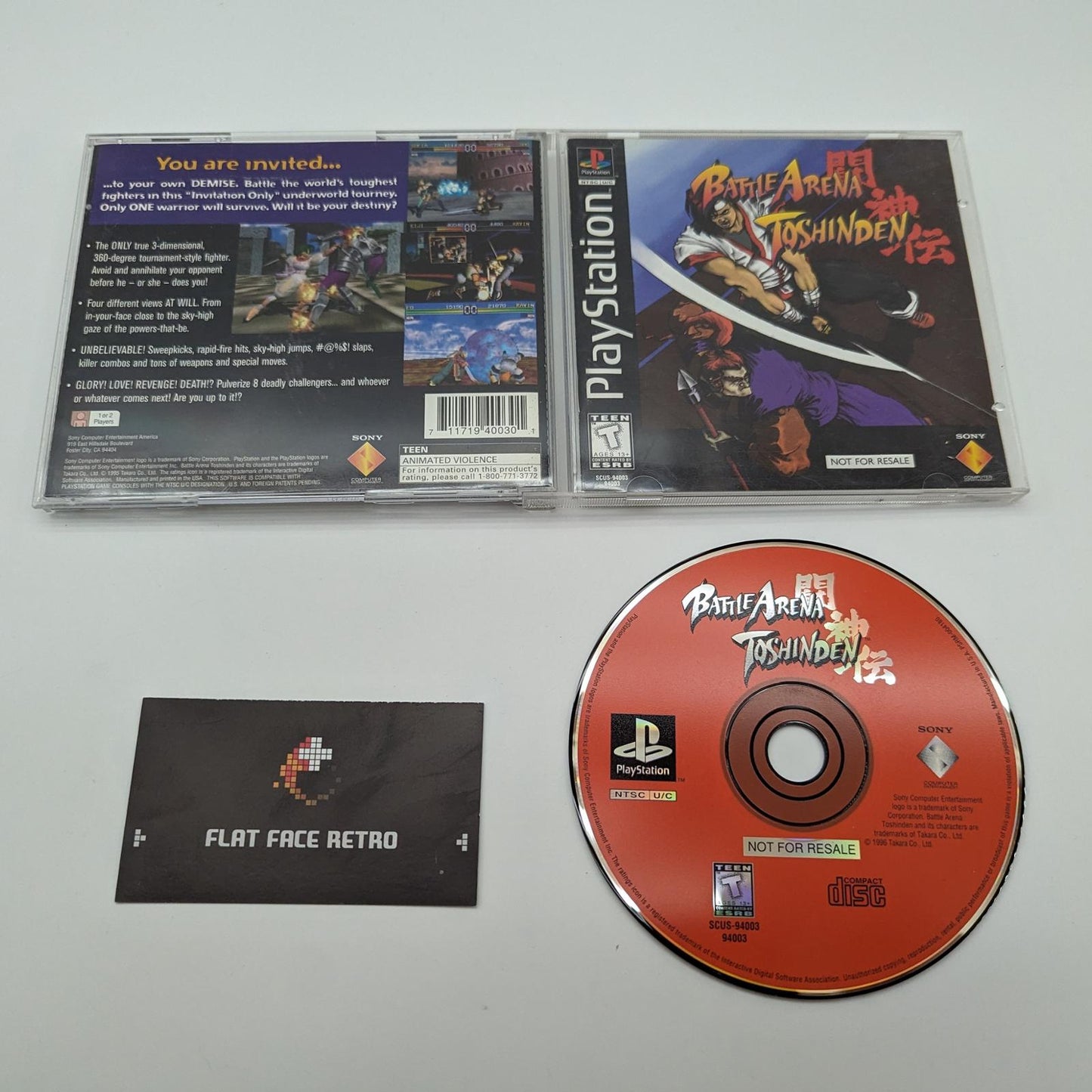 Battle Arena Toshinden [Not for Resale] - Sony PlayStation 1 - Complete