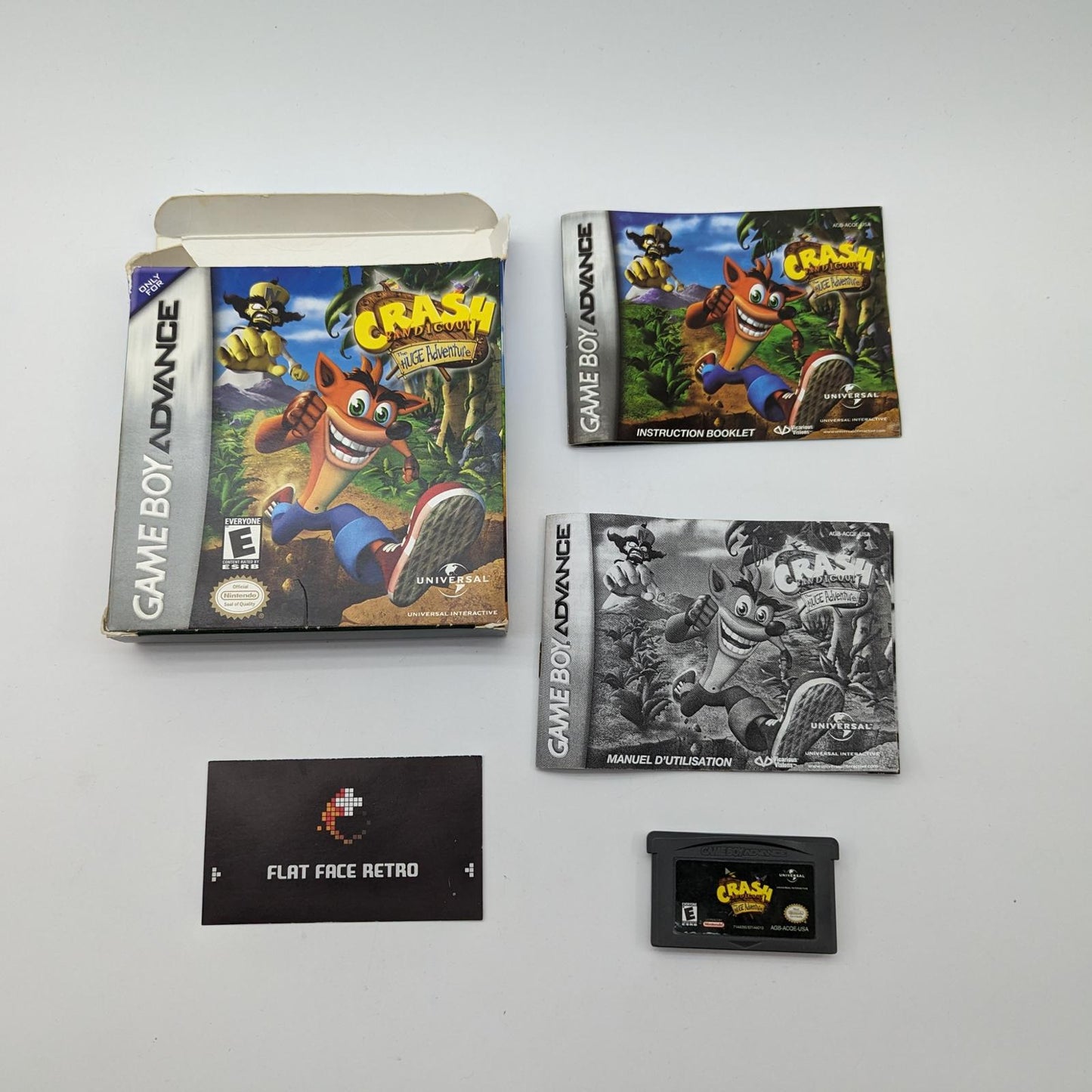 Crash Bandicoot the Huge Adventure - Nintendo Game Boy Advance - Complete