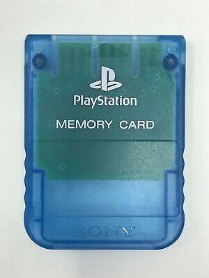 PS1 Memory Card [Clear Blue] - Sony PlayStation 1 - Memory Card Only