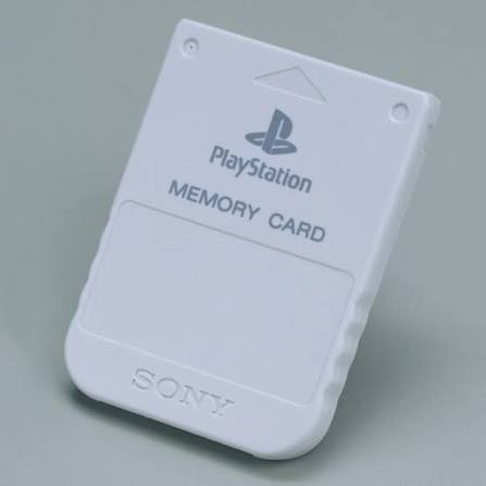 PS1 Memory Card [White] - Sony PlayStation 1 - Memory Card Only