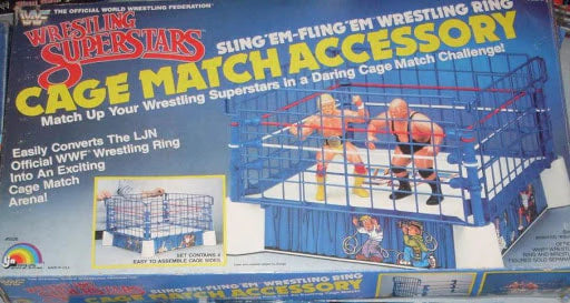 Sling 'Em-Fling 'Em Wrestling Ring Cage - Wrestling WWF LJN - Accessory Only