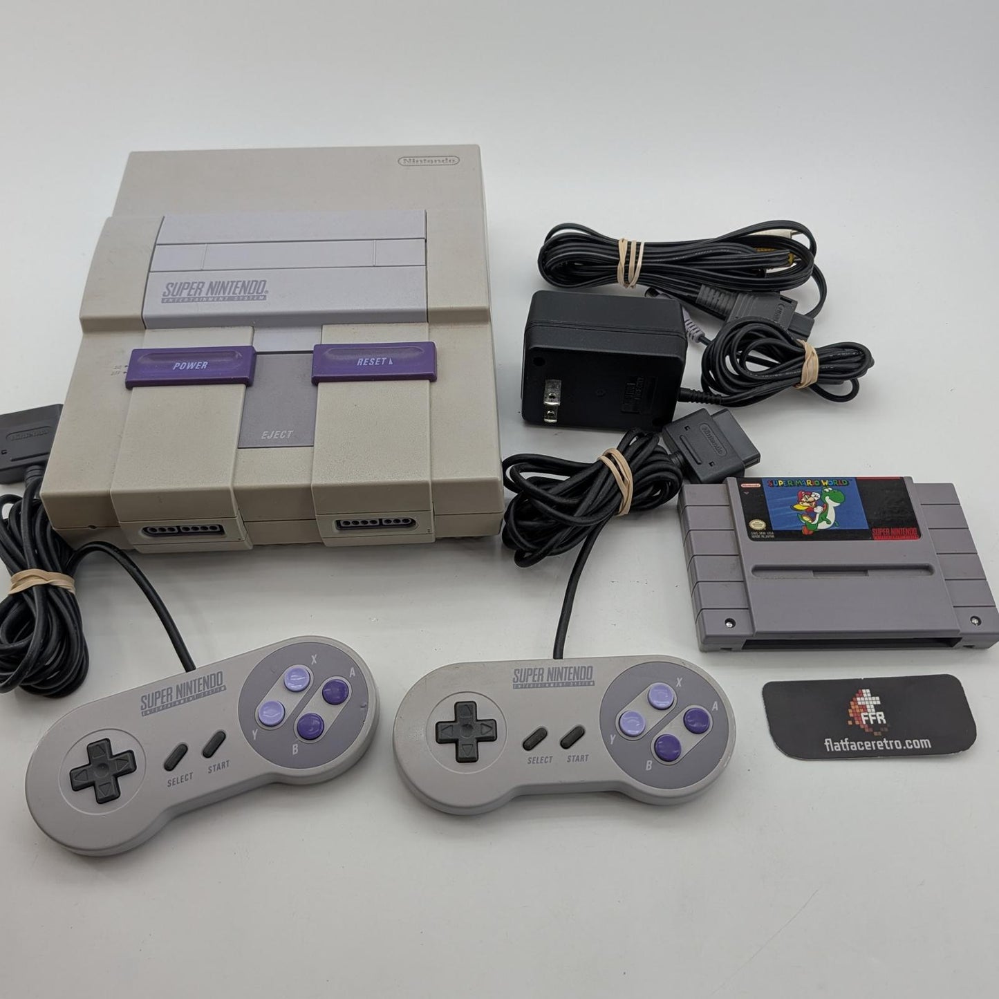 SNES Mario World Console Lot - Nintendo SNES - Bundle items only
