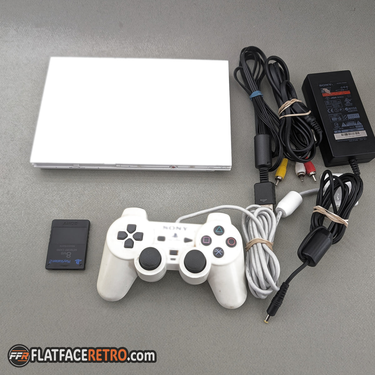 PS2 Slim White Console Lot - Sony PlayStation 2 - Bundle items only